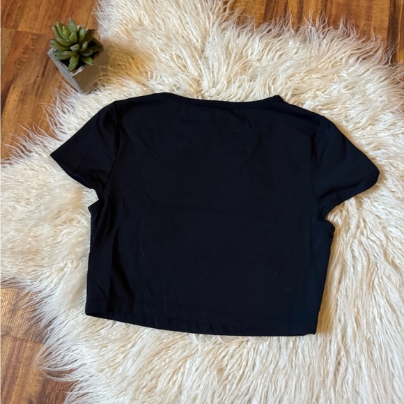 Year Of Ours Cropped Short Sleeve Tee Black - Picture 4 of 4